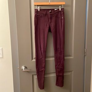 Burgundy Rag and Bone jeans